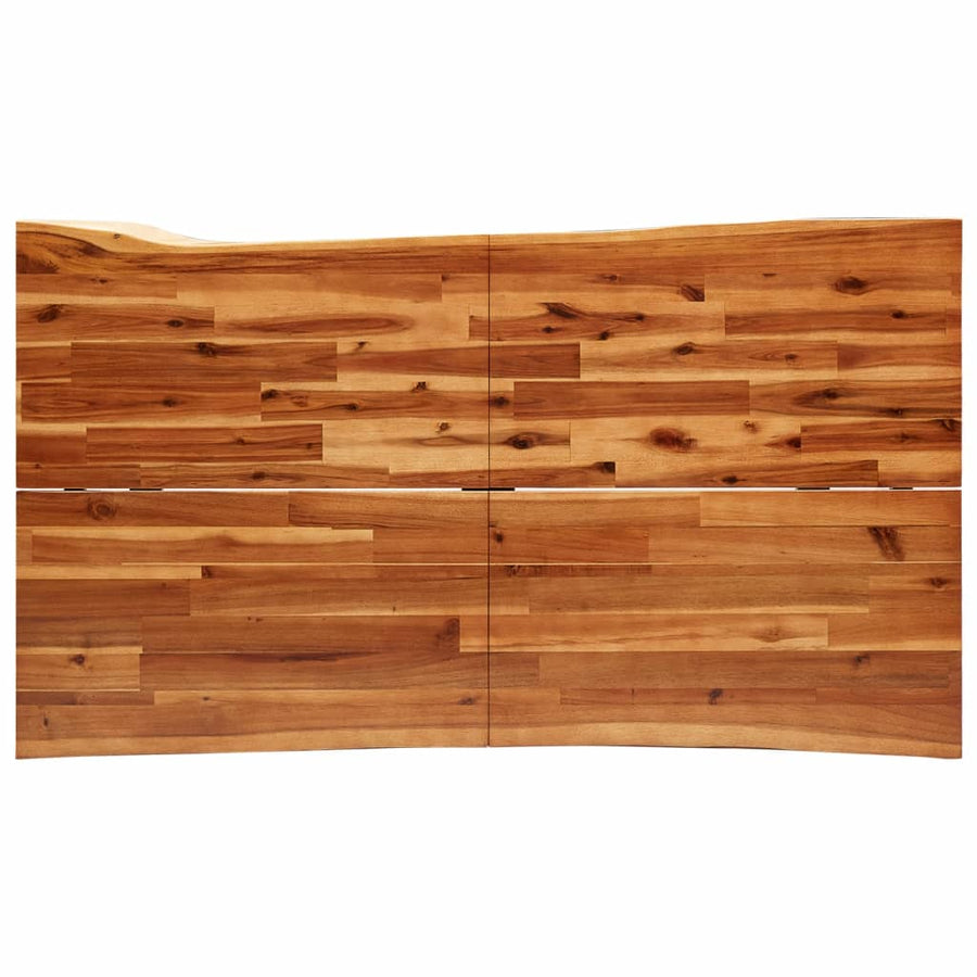 Eettafel Met Natuurlijke Rand Massief Acaciahout 140 x 80 x 75 cm