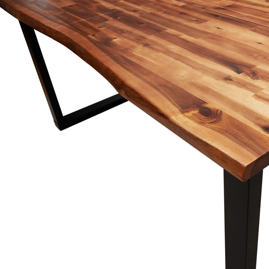 Eettafel Met Natuurlijke Rand Massief Acaciahout 140 x 80 x 75 cm