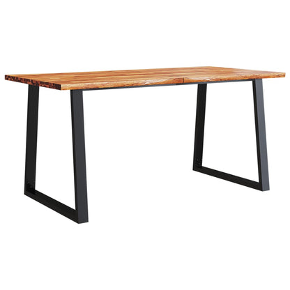 Eettafel Met Natuurlijke Rand Massief Acaciahout 160 x 80 x 75 cm