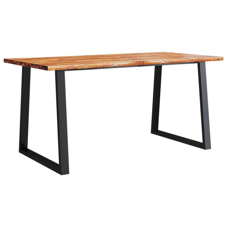 Eettafel Met Natuurlijke Rand Massief Acaciahout 160 x 80 x 75 cm