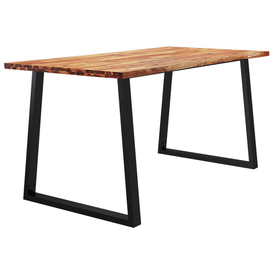 Eettafel Met Natuurlijke Rand Massief Acaciahout 160 x 80 x 75 cm