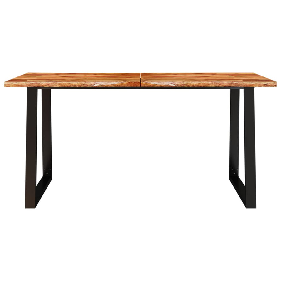 Eettafel Met Natuurlijke Rand Massief Acaciahout 160 x 80 x 75 cm
