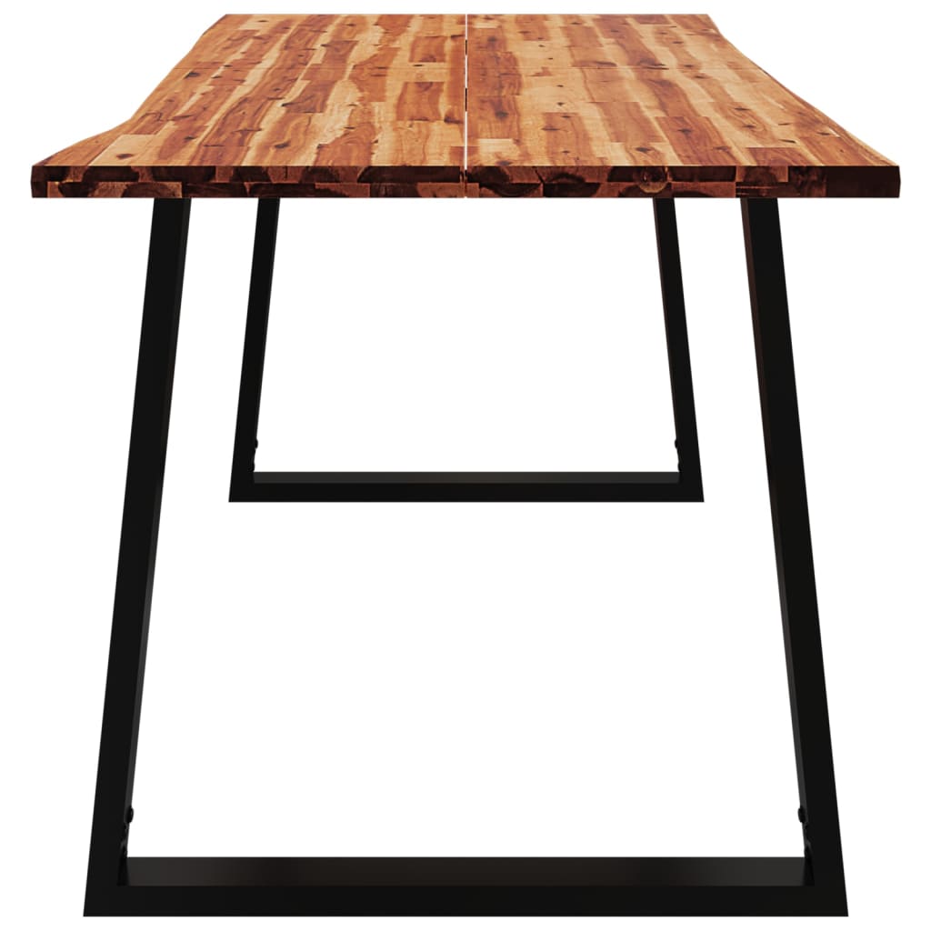 Eettafel Met Natuurlijke Rand Massief Acaciahout 160 x 80 x 75 cm
