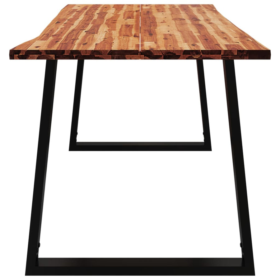 Eettafel Met Natuurlijke Rand Massief Acaciahout 160 x 80 x 75 cm