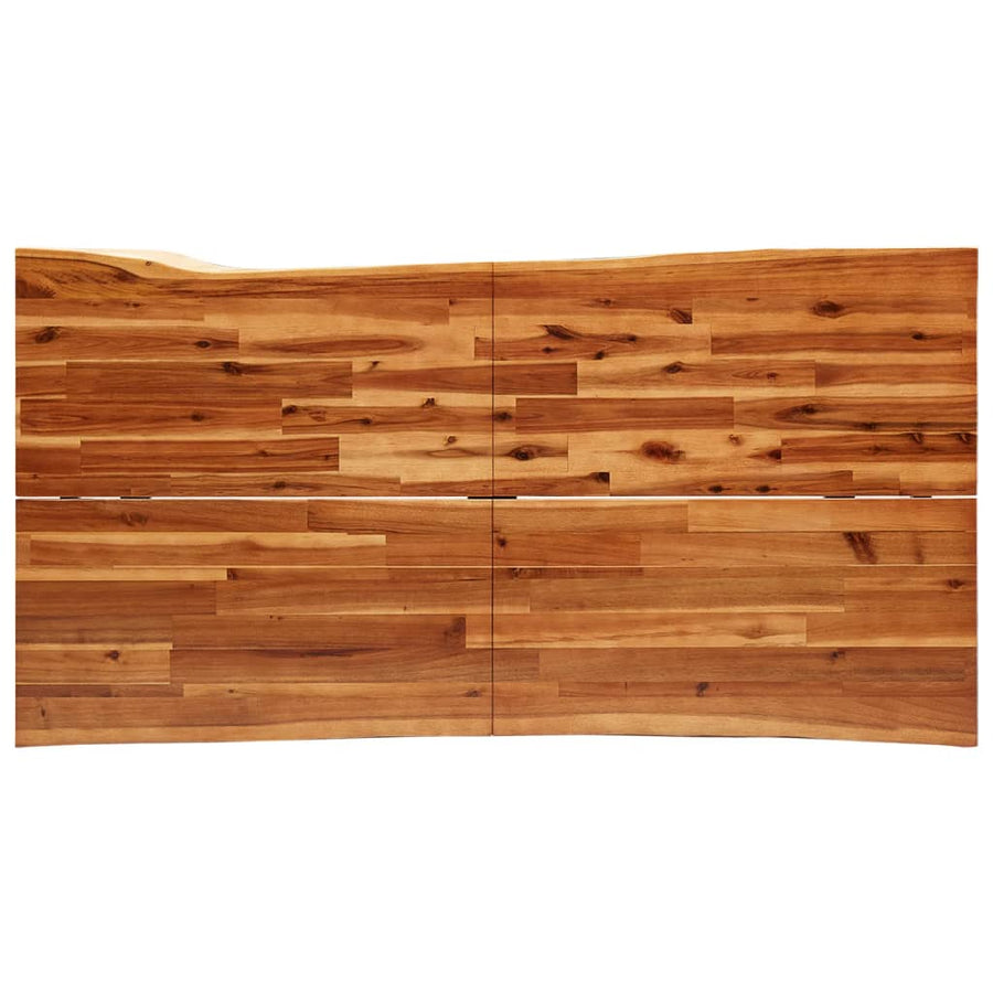 Eettafel Met Natuurlijke Rand Massief Acaciahout 160 x 80 x 75 cm