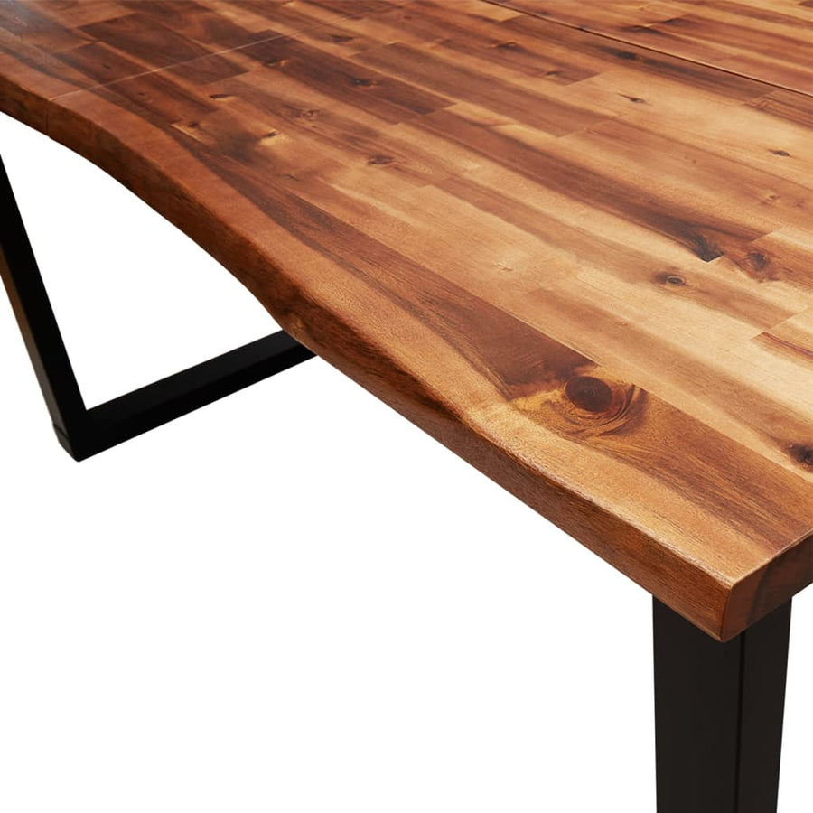 Eettafel Met Natuurlijke Rand Massief Acaciahout 160 x 80 x 75 cm
