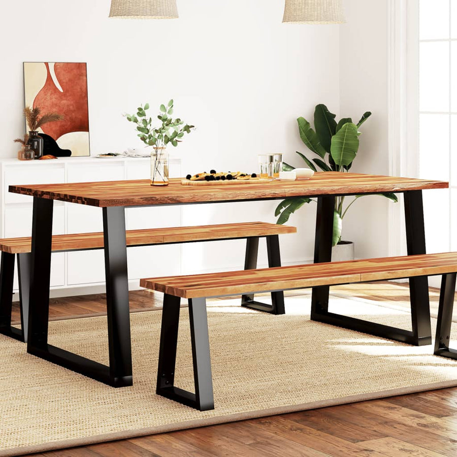 Eettafel Met Natuurlijke Rand Massief Acaciahout 180 x 90 x 75 cm