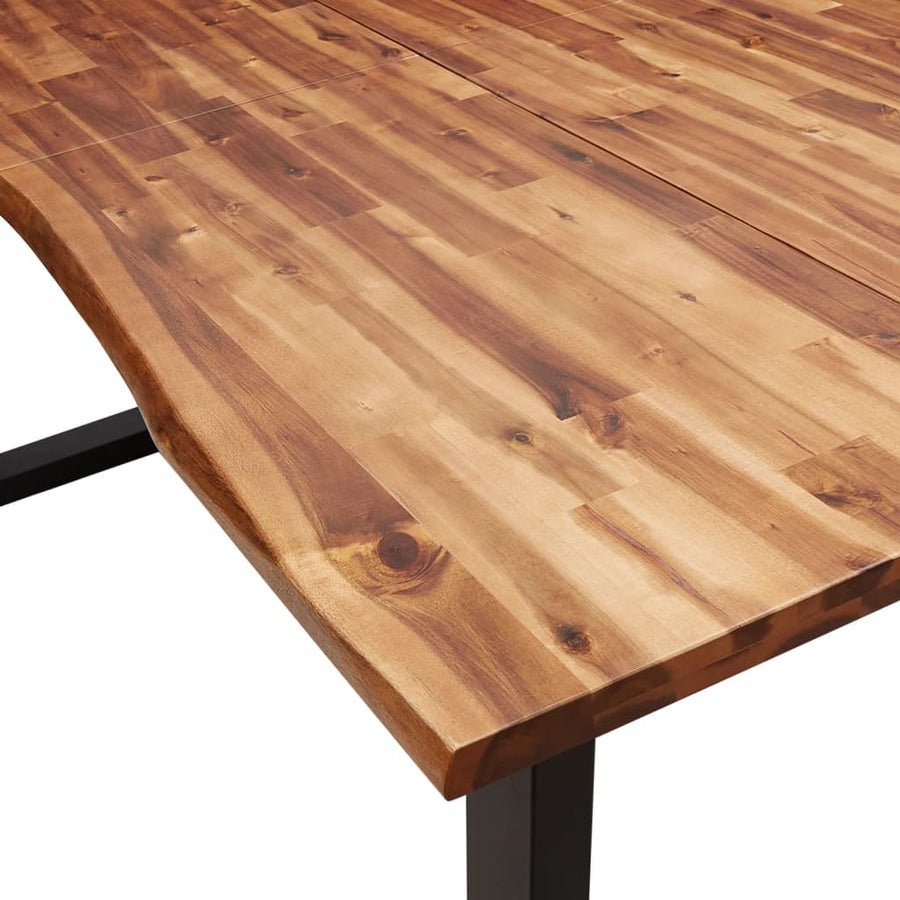 Eettafel Met Natuurlijke Rand Massief Acaciahout 200 x 90 x 75 cm
