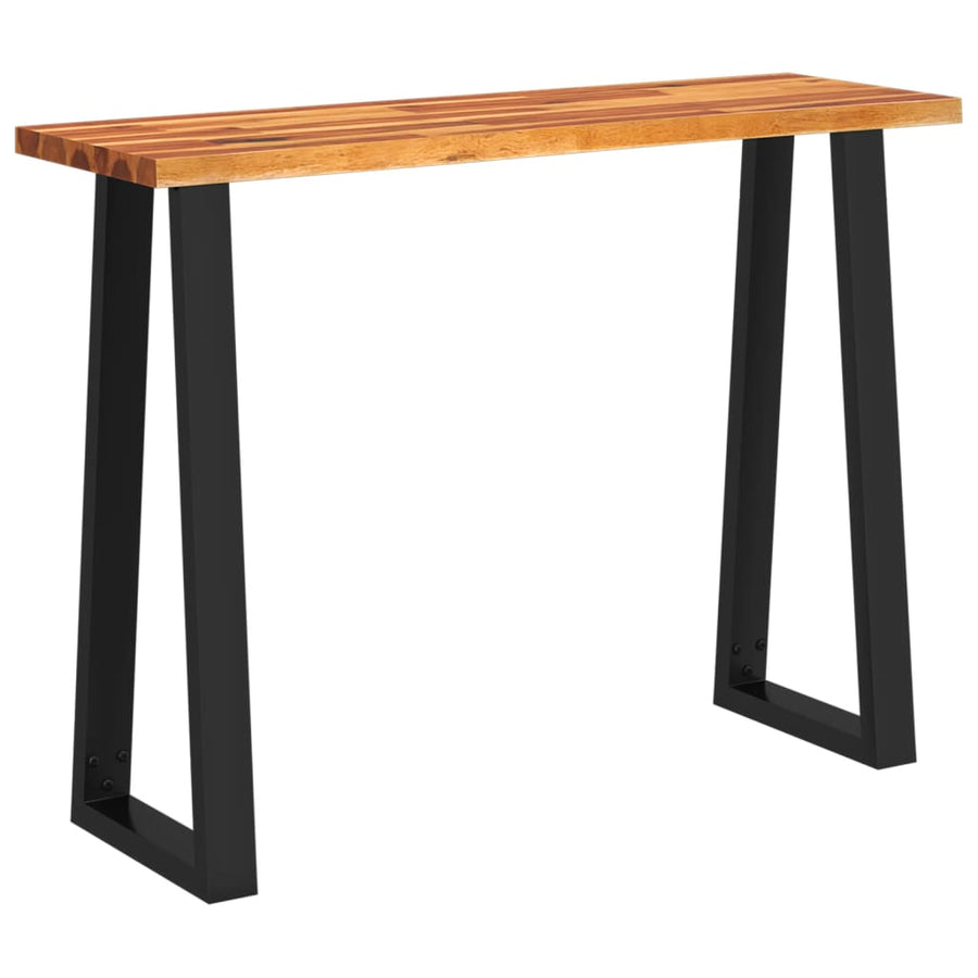 Wandtafel Met Natuurlijke Rand 110X35X80 Cm Massief Acaciahout 110 x 35 x 80 cm