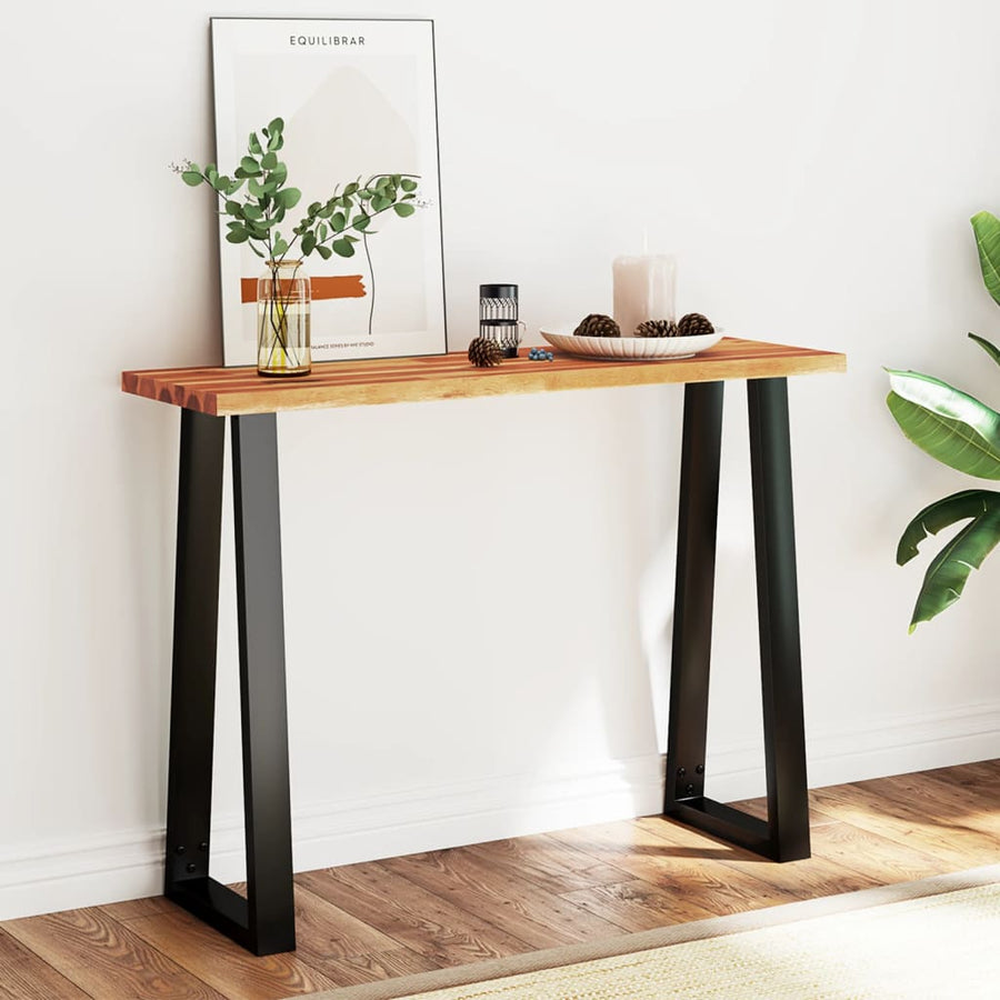 Wandtafel Met Natuurlijke Rand 110X35X80 Cm Massief Acaciahout 110 x 35 x 80 cm