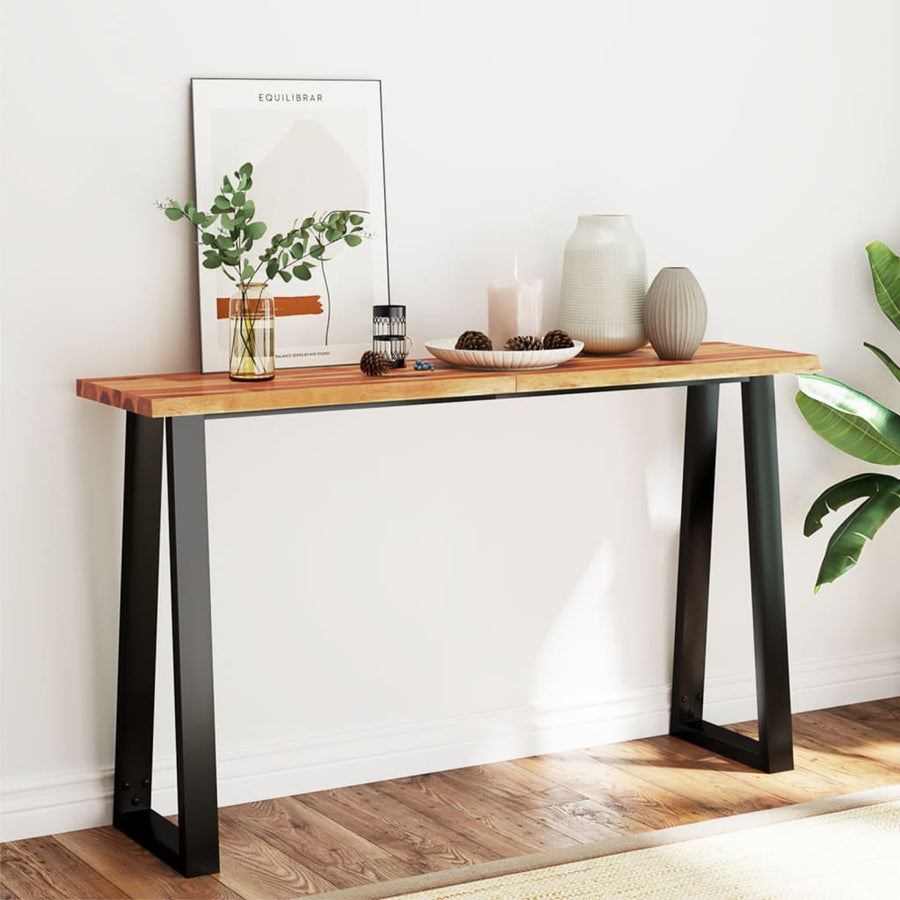 Wandtafel Met Natuurlijke Rand 140X40X80 Cm Massief Acaciahout 140 x 40 x 80 cm