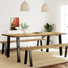 Dining table 200x90x75 cm solid acacia wood