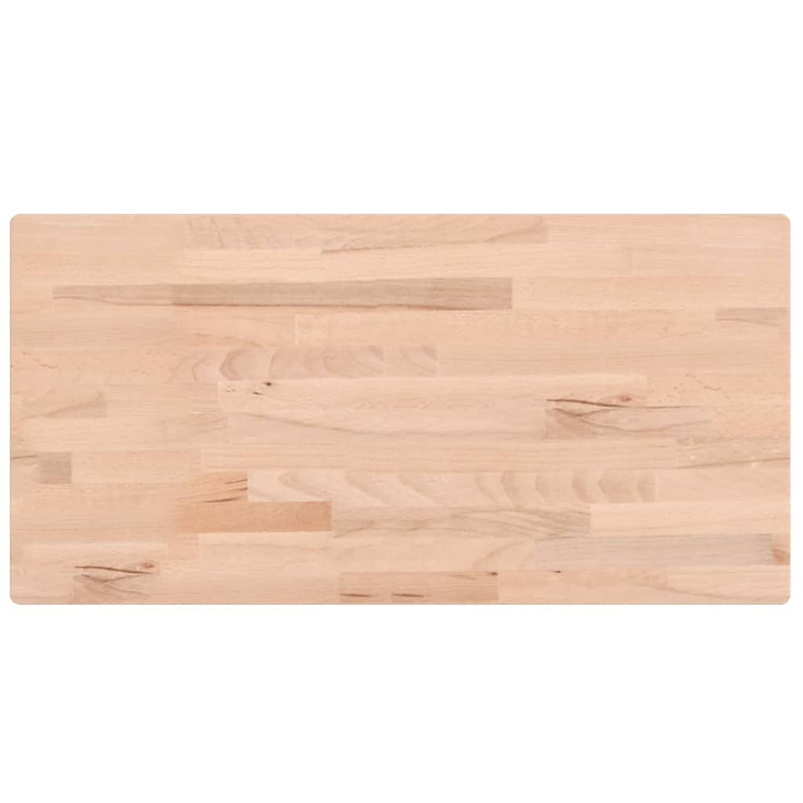 Tafelblad Rechthoekig 00X50X,5 Cm Massief Beukenhout 100 x 50 x 1.5 cm Naturel