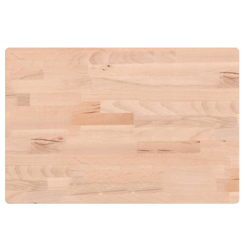 Tafelblad rechthoekig 60x40x1,5 cm massief beukenhout