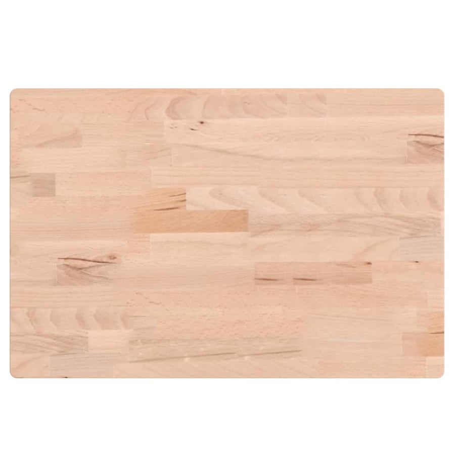 Tafelblad rechthoekig 60x40x1,5 cm massief beukenhout