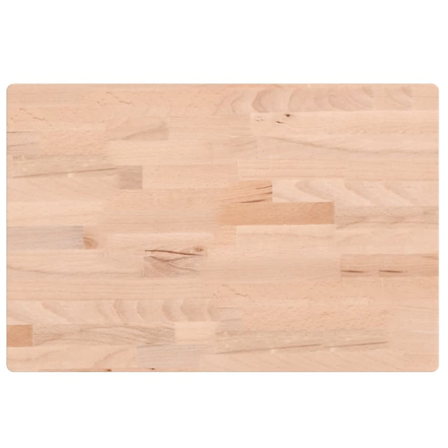 Tafelblad Rechthoekig 60X40X2,5 Cm Massief Beukenhout 60 x 40 x 2.5 cm Naturel