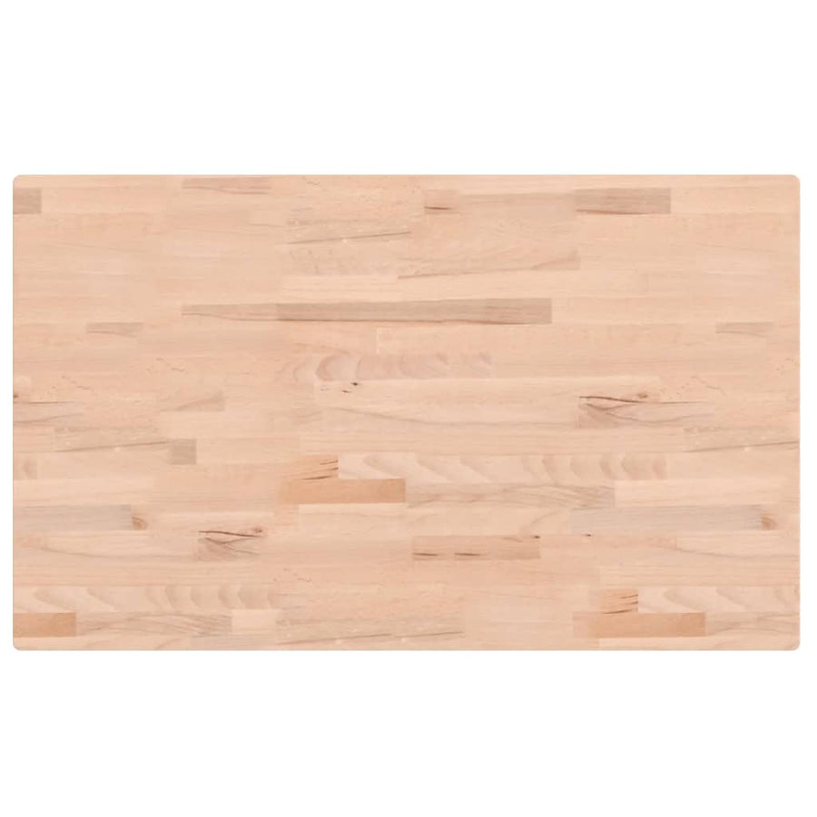 Tafelblad rechthoekig 100x60x2,5 cm massief beukenhout 100 x 60 x 2.5 cm Naturel