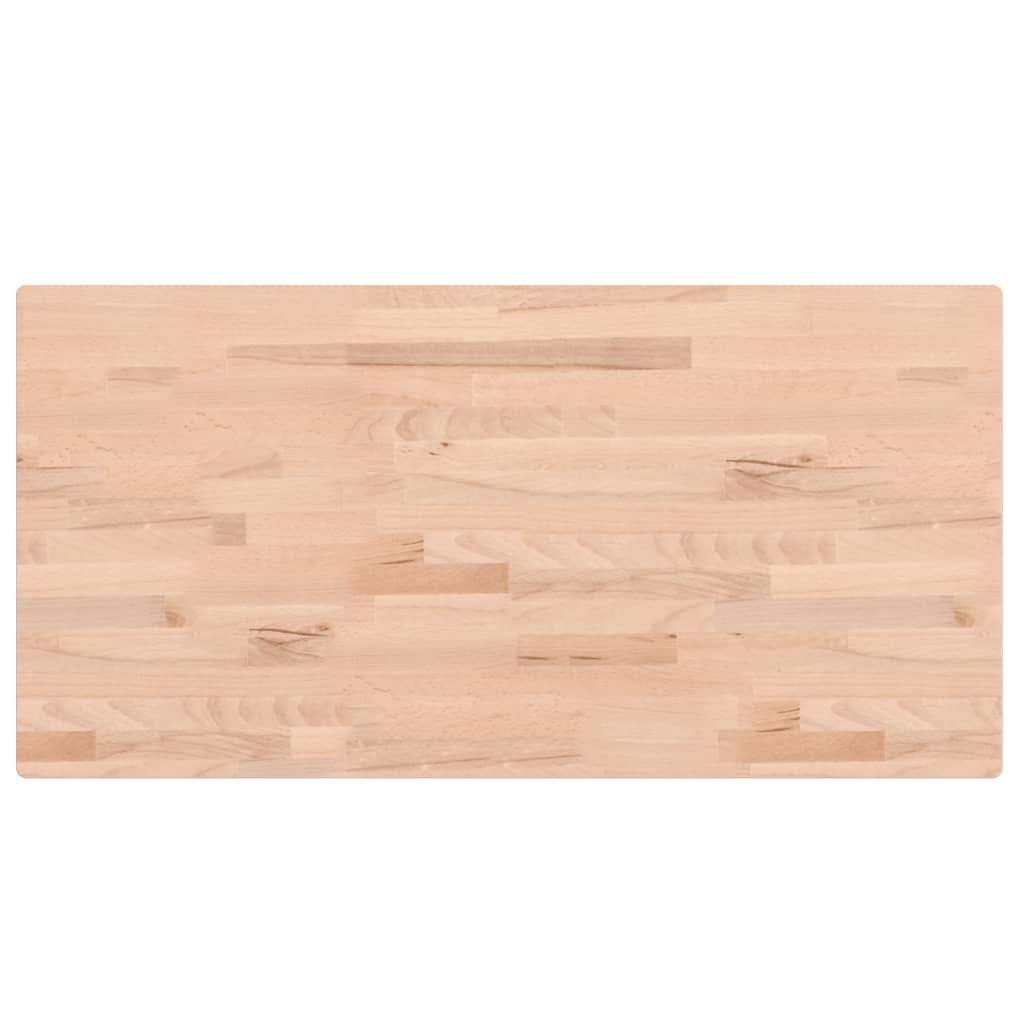 Tafelblad Rechthoekig Massief Beukenhout 100 x 50 x 4 cm Naturel