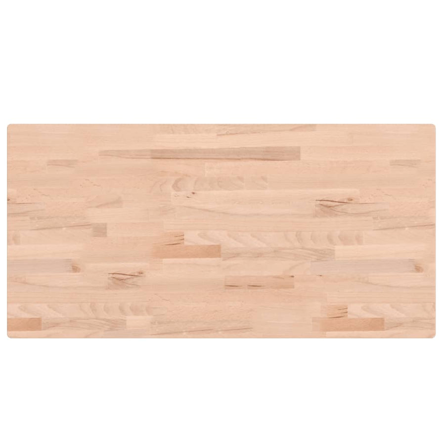 Tafelblad Rechthoekig Massief Beukenhout 100 x 50 x 4 cm Naturel