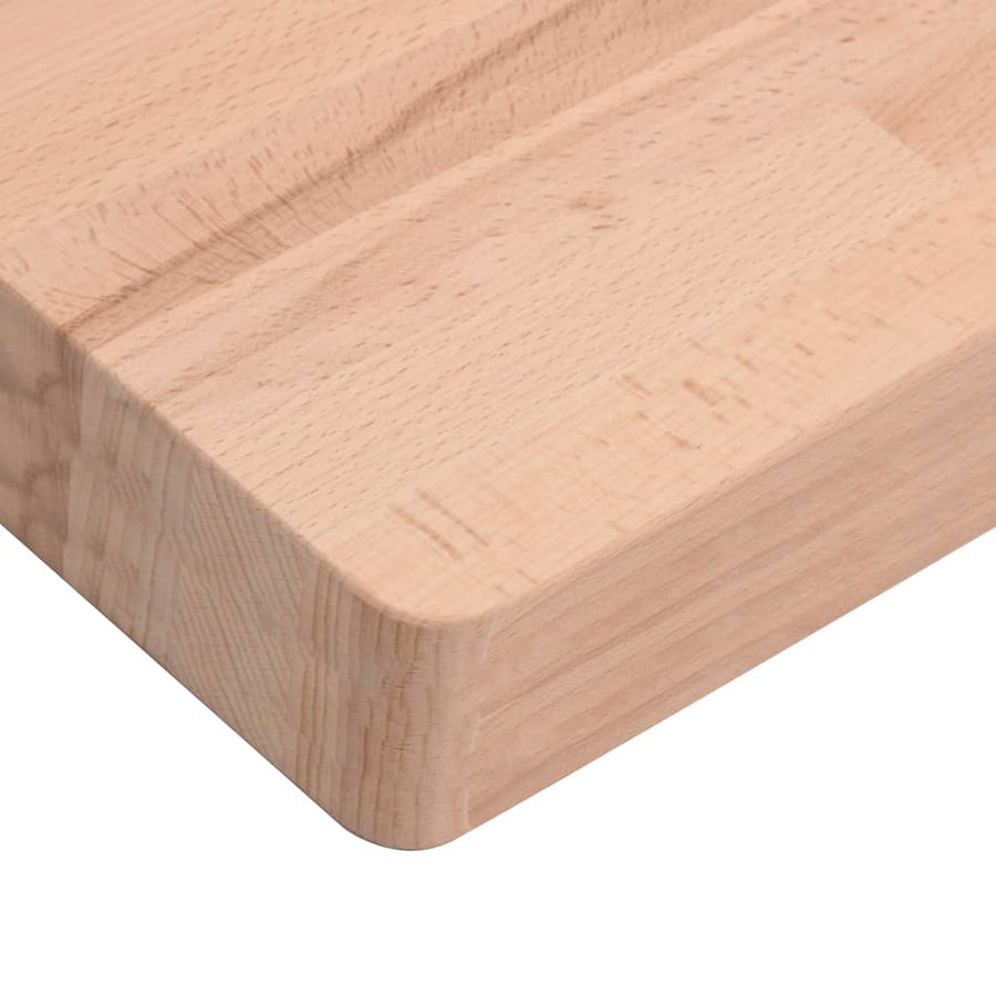 Tafelblad Rechthoekig Massief Beukenhout 100 x 50 x 4 cm Naturel