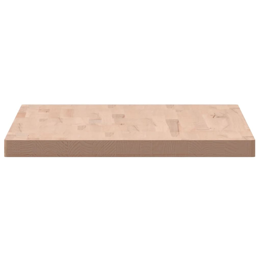 Tafelblad Rechthoekig Massief Beukenhout 100 x 60 x 4 cm Naturel