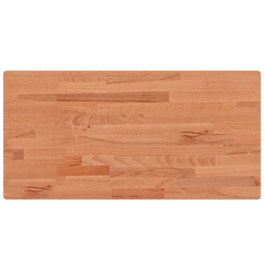 Tafelblad Rechthoekig 00X50X,5 Cm Massief Beukenhout 100 x 50 x 1.5 cm Bruin