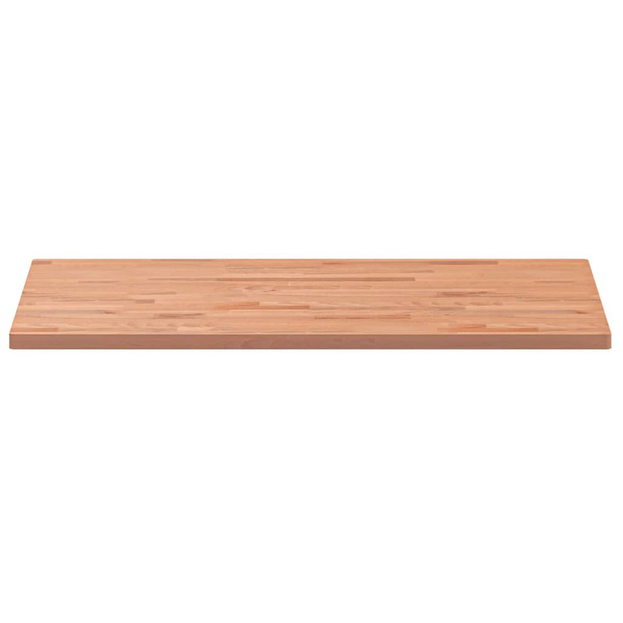 Tafelblad Rechthoekig 00X60X2,5 Cm Massief Beukenhout 100 x 60 x 2.5 cm Bruin