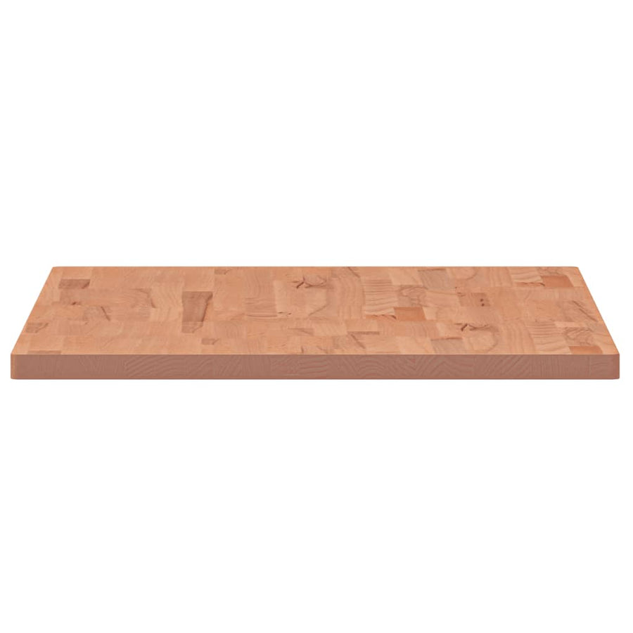 Tafelblad Rechthoekig 00X60X2,5 Cm Massief Beukenhout 100 x 60 x 2.5 cm Bruin