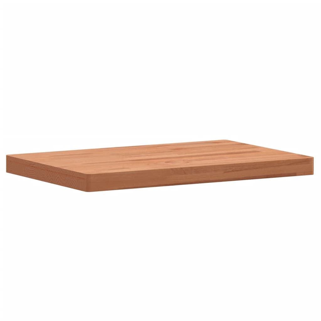 Tafelblad Rechthoekig Massief Beukenhout 80 x 40 x 4 cm Bruin