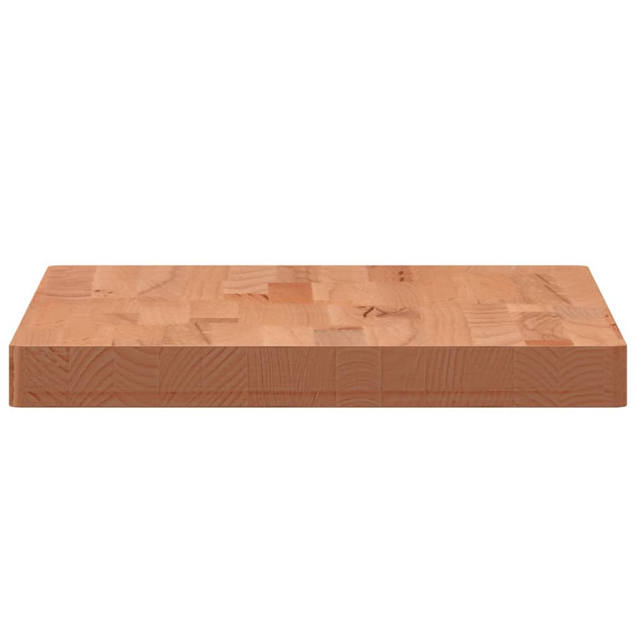Tafelblad Rechthoekig Massief Beukenhout 80 x 40 x 4 cm Bruin