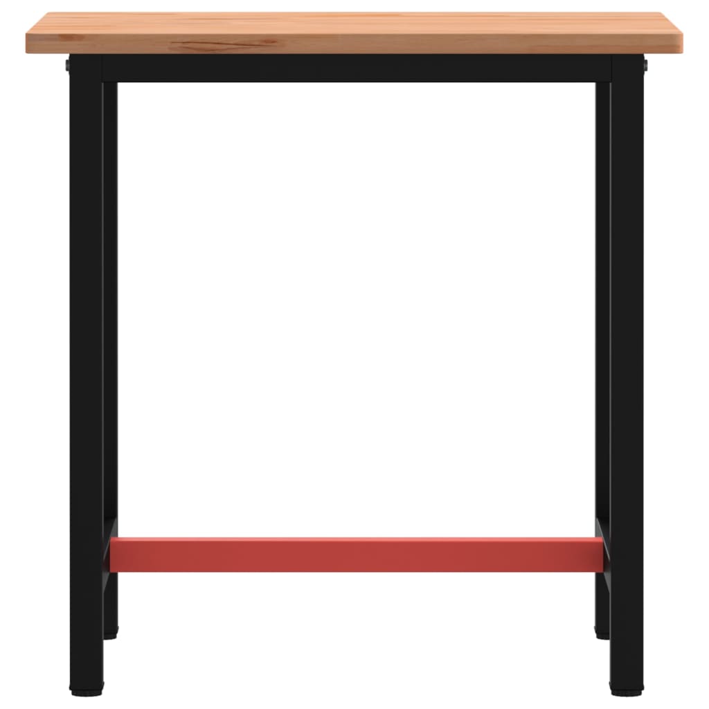 Werkbank 80x55x81,5 cm massief beukenhout en metaal 80 x 55 x 81.5 cm