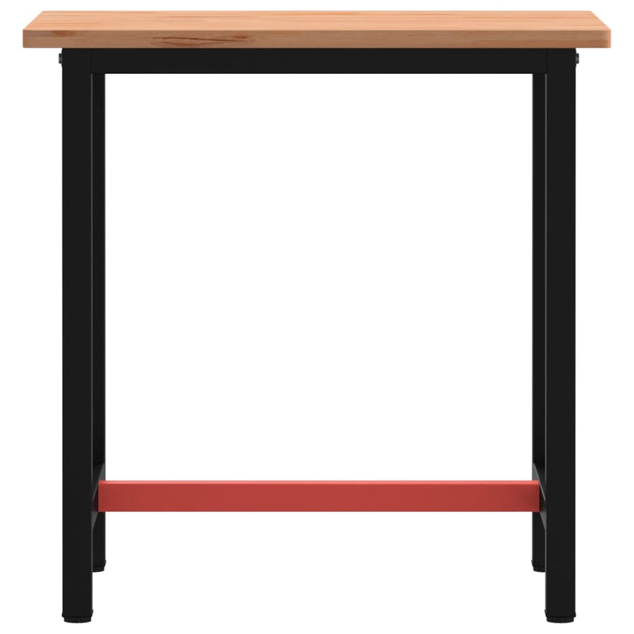 Werkbank 80x55x81,5 cm massief beukenhout en metaal 80 x 55 x 81.5 cm