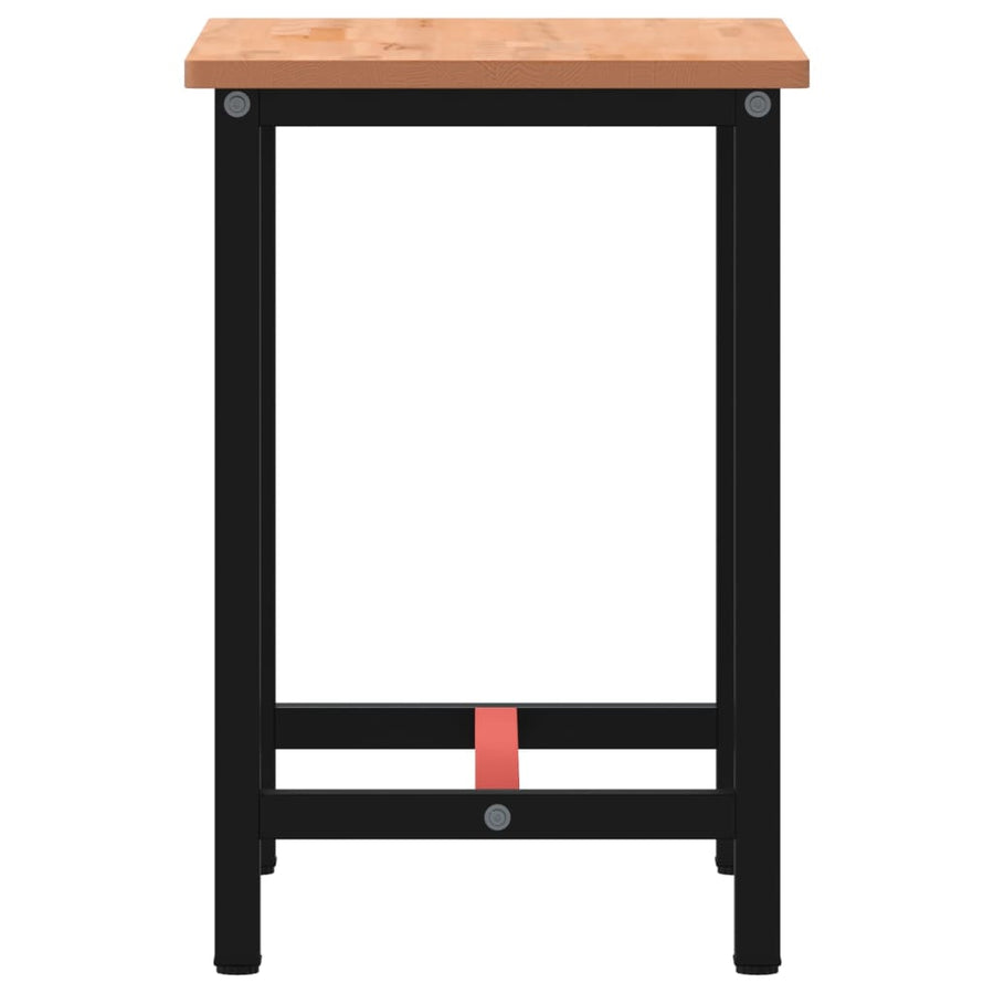 Werkbank 80x55x81,5 cm massief beukenhout en metaal 80 x 55 x 81.5 cm