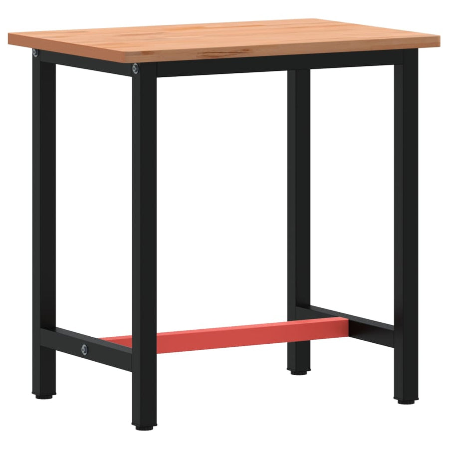 Werkbank 80x55x81,5 cm massief beukenhout en metaal 80 x 55 x 81.5 cm