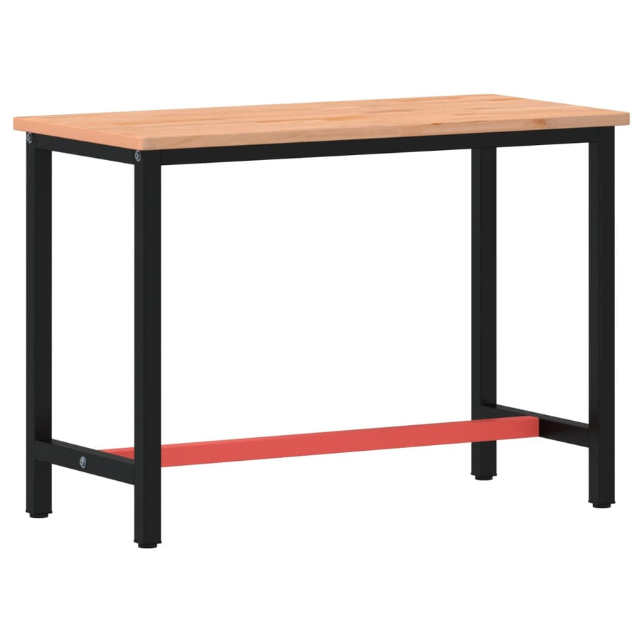 Werkbank 5X55X8,5 Cm Massief Beukenhout En Metaal 115 x 55 x 81.5 cm