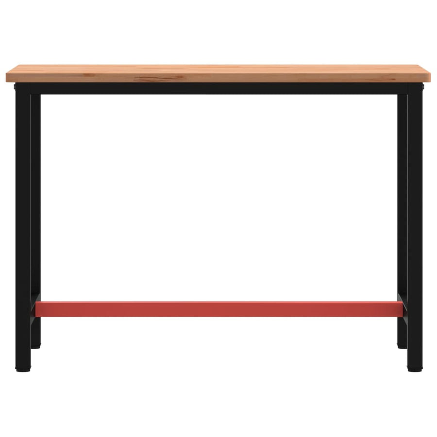 Werkbank 5X55X8,5 Cm Massief Beukenhout En Metaal 115 x 55 x 81.5 cm