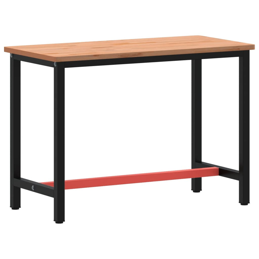 Werkbank 5X55X8,5 Cm Massief Beukenhout En Metaal 115 x 55 x 81.5 cm