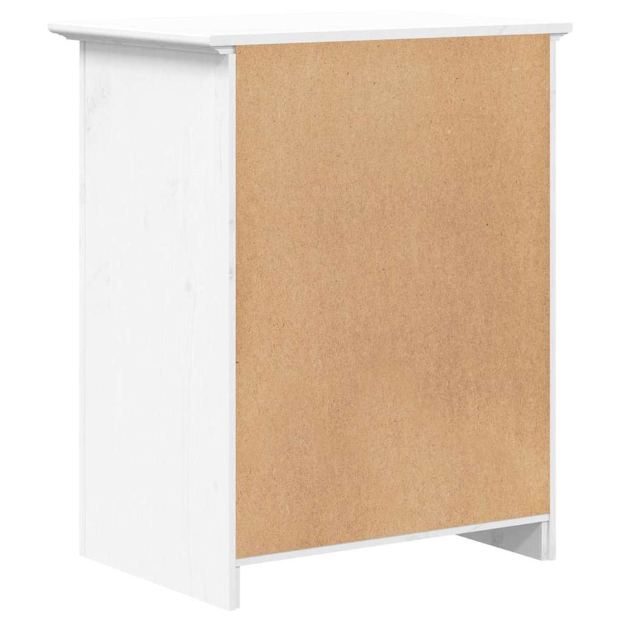 Nachtkastje BODO 53x38,5x67 cm massief grenenhout wit