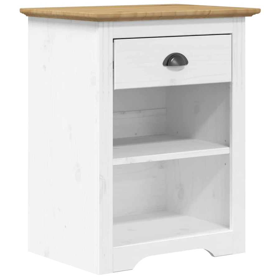 Nachtkastje BODO 53x38,5x67 cm massief grenenhout bruin
