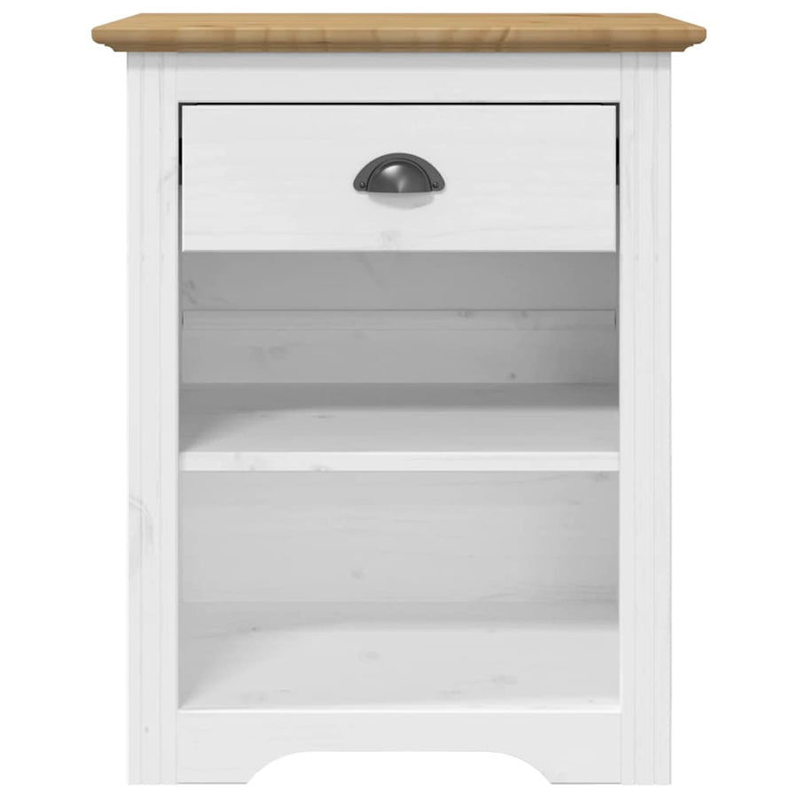 Nachtkastje BODO 53x38,5x67 cm massief grenenhout bruin