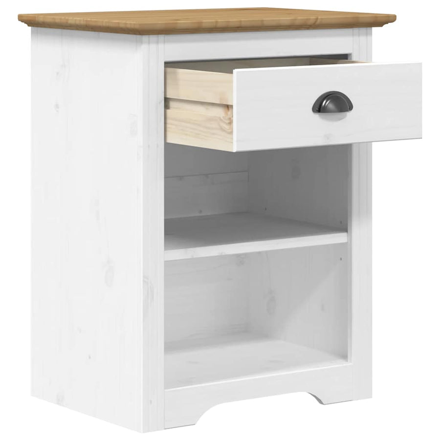 Nachtkastje BODO 53x38,5x67 cm massief grenenhout bruin