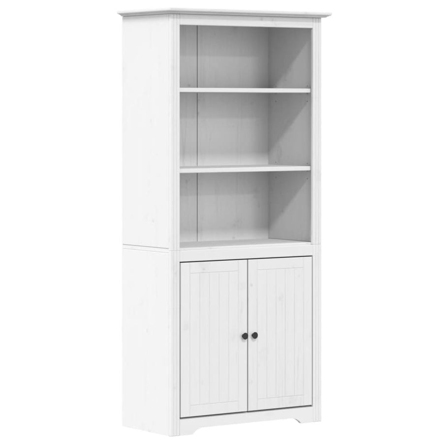 Boekenkast Bodo 80X40X172 Cm Massief Grenenhout Wit