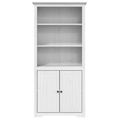 Boekenkast Bodo 80X40X172 Cm Massief Grenenhout Wit