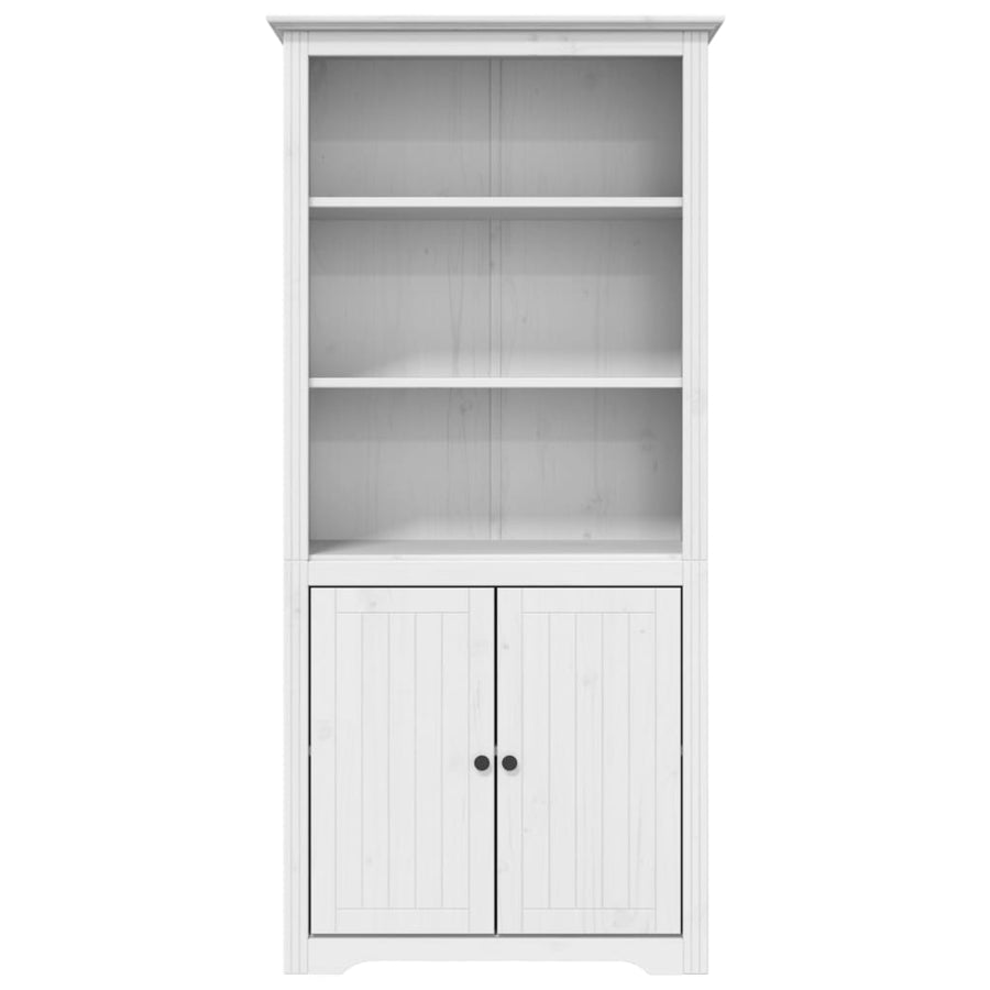 Boekenkast Bodo 80X40X172 Cm Massief Grenenhout Wit