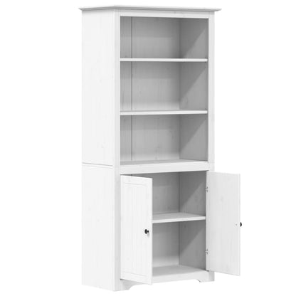 Boekenkast Bodo 80X40X172 Cm Massief Grenenhout Wit
