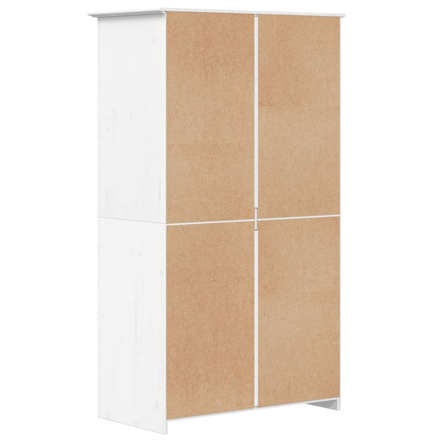 Kledingkast Bodo 101X52X176,5 Cm Massief Grenenhout Wit