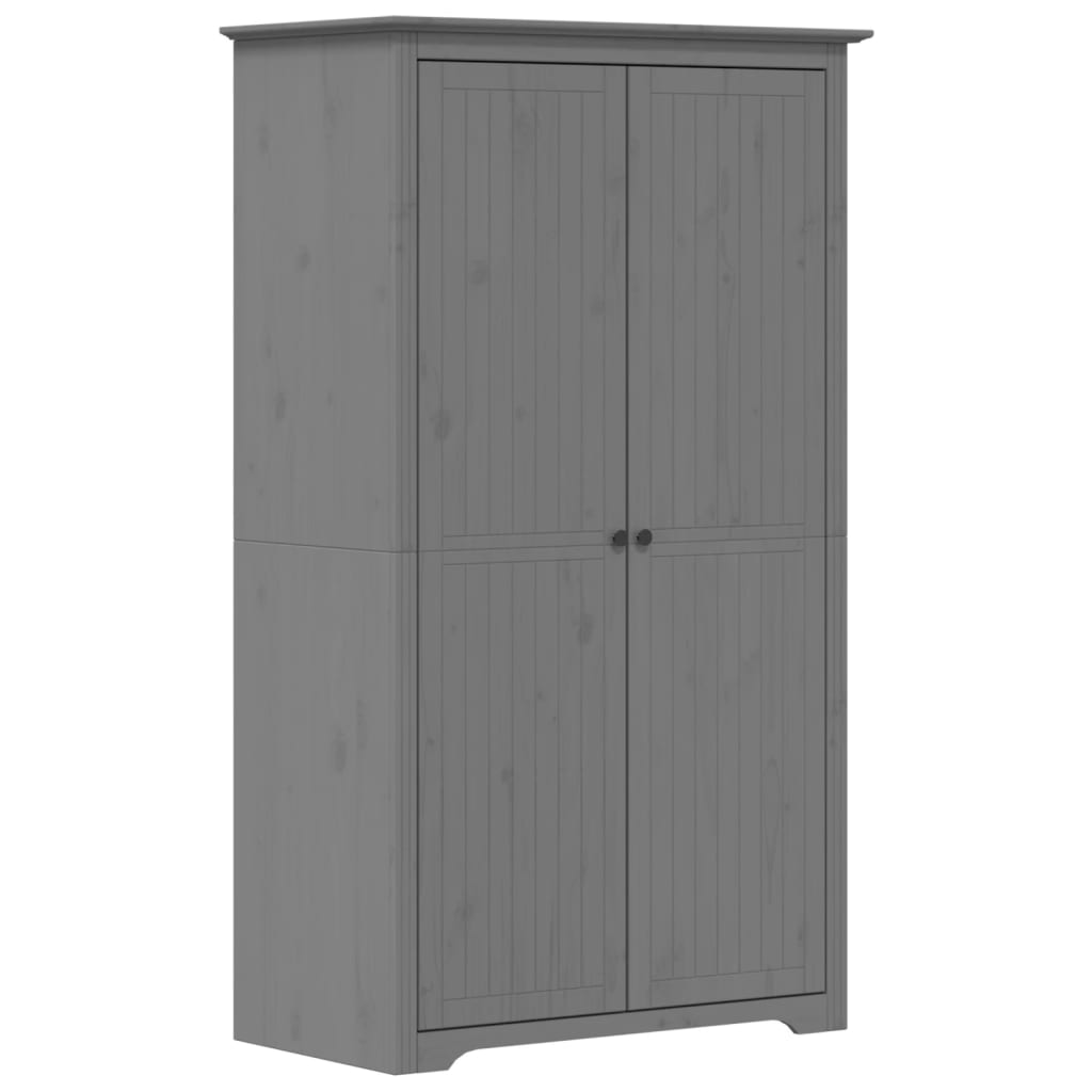 Kledingkast Bodo 101X52X176,5 Cm Massief Grenenhout Grijs 101 x 52 x 176.5 cm