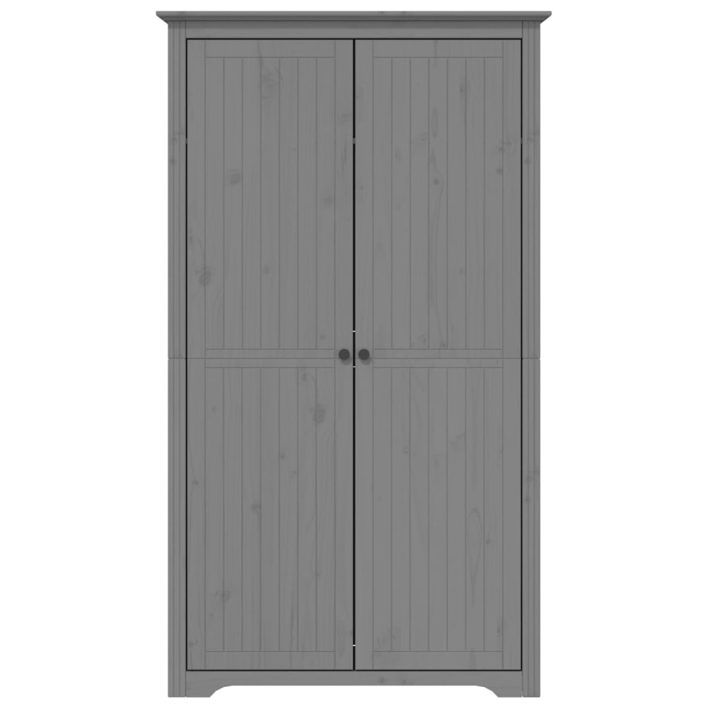 Kledingkast Bodo 101X52X176,5 Cm Massief Grenenhout Grijs 101 x 52 x 176.5 cm