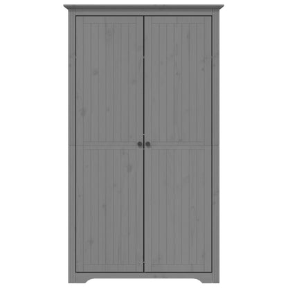 Kledingkast Bodo 101X52X176,5 Cm Massief Grenenhout Grijs 101 x 52 x 176.5 cm