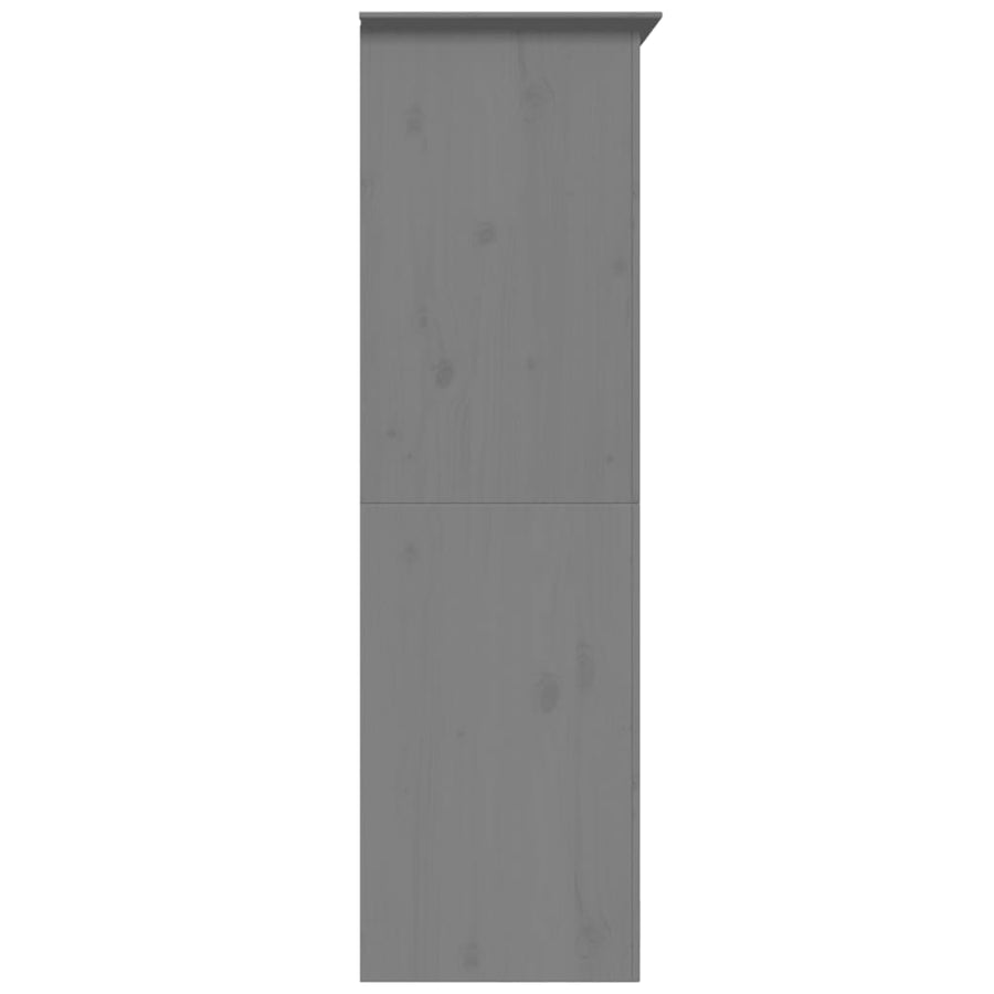 Kledingkast Bodo 101X52X176,5 Cm Massief Grenenhout Grijs 101 x 52 x 176.5 cm